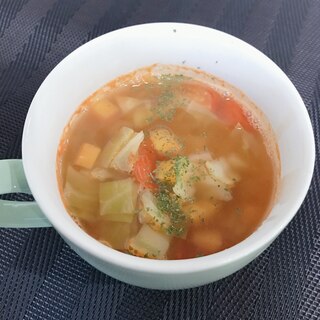 ケチャップで作るミネストローネ